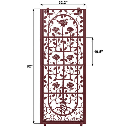 H Potter Set of 2 Wall Trellises - Decorative Screen for Climbing Plants Outdoor Indoor Metal Art