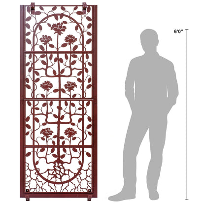 H Potter Set of 2 Wall Trellises - Decorative Screen for Climbing Plants Outdoor Indoor Metal Art