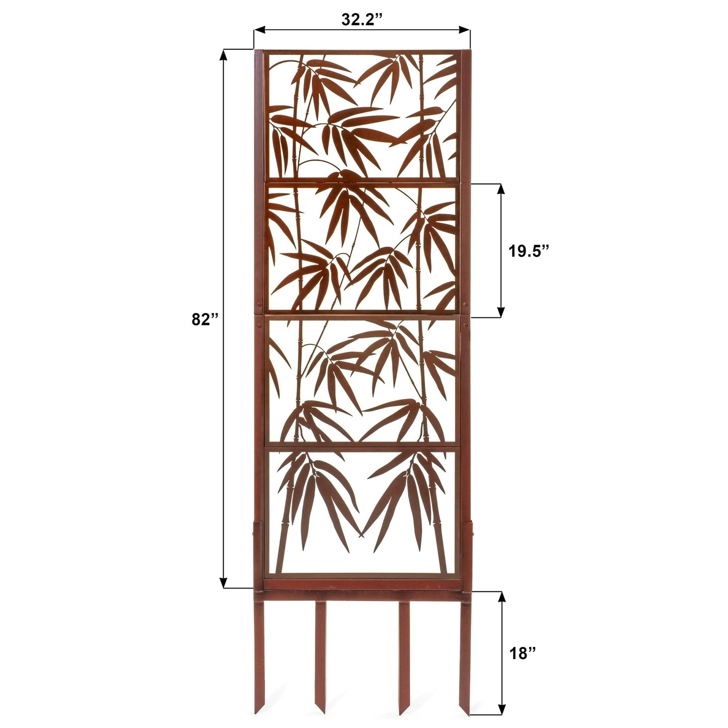 H Potter Garden Trellis Screen Privacy for Patio Deck Balcony with Ground Spikes