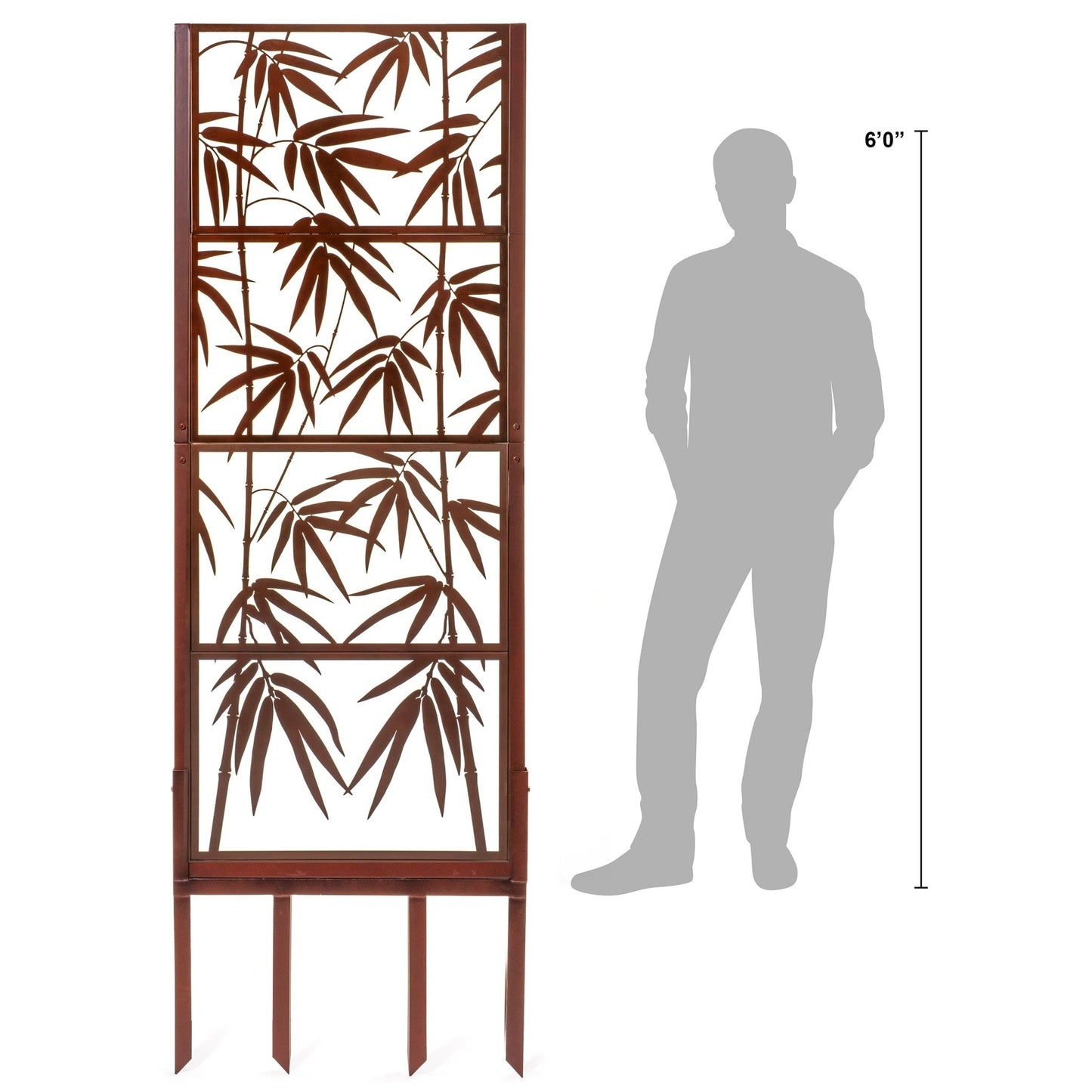 H Potter Garden Trellis Screen Privacy for Patio Deck Balcony with Ground Spikes