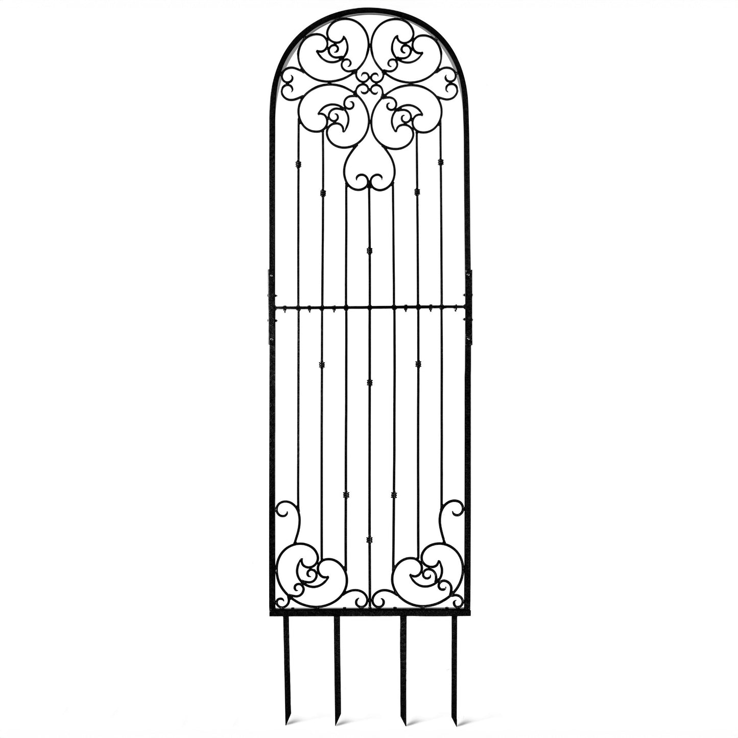 H Potter Trellis 8 ft Wrought Iron Ornamental Metal Garden Black