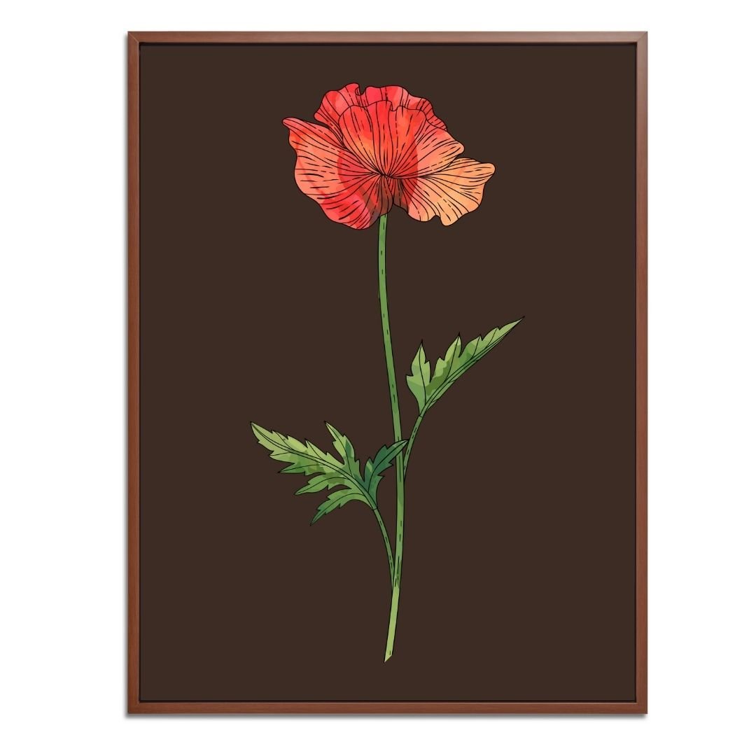 Poppy Botanical Fine Art Print by H Potter 1
