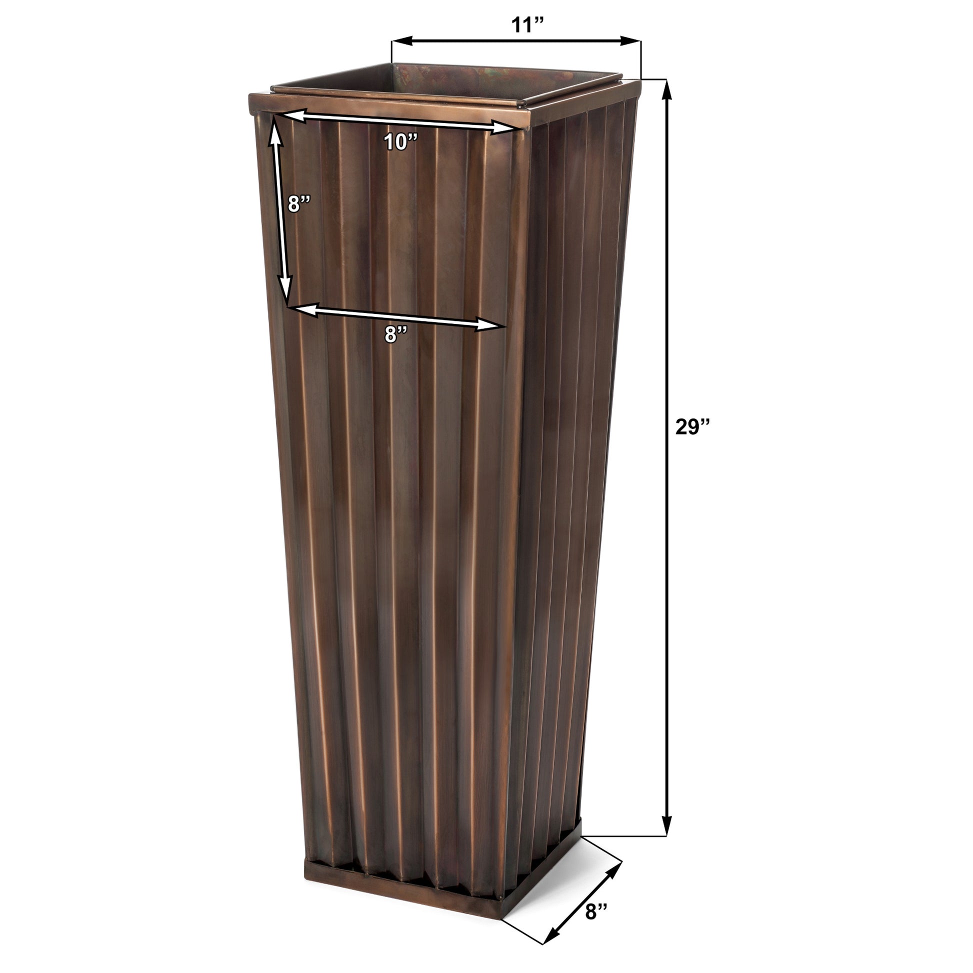 H Potter Planters Set of 2 Patio Deck Flower Ribbed Garden