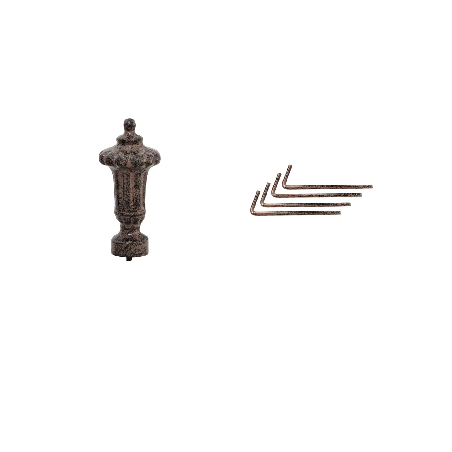 finial and hinge pins