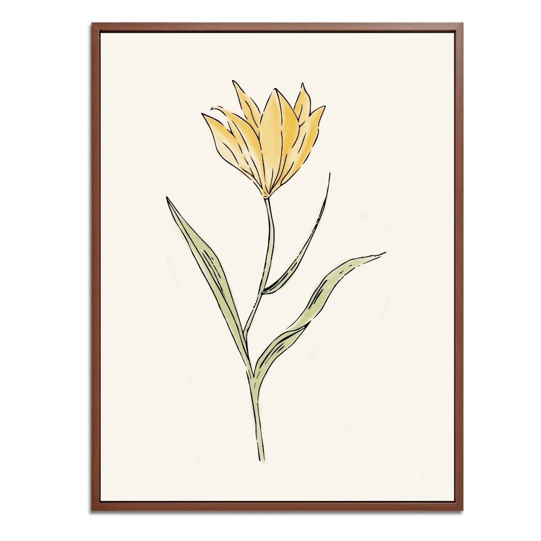 Yellow Flower Botanical Fine Art Print by H Potter