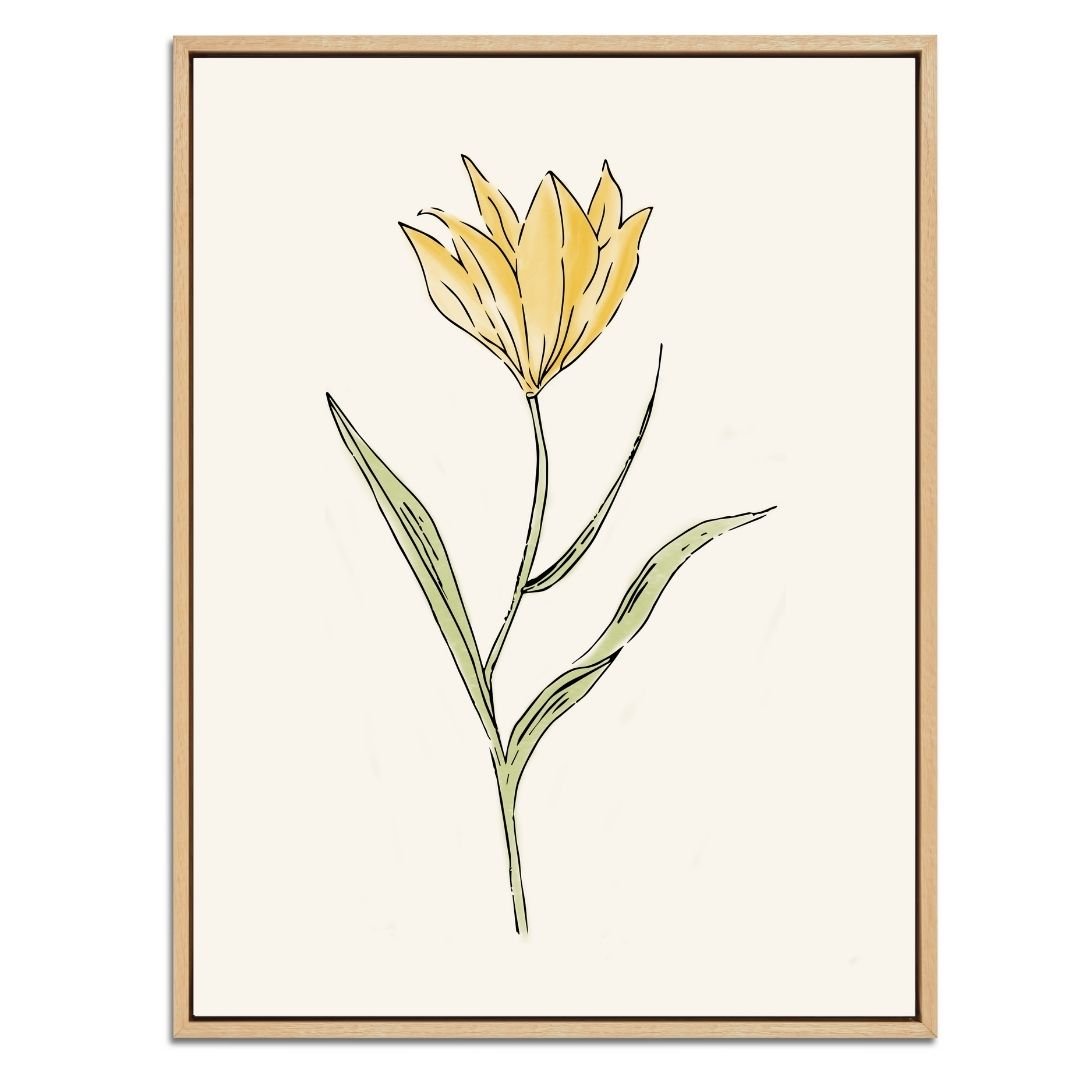 Yellow Flower Botanical Fine Art Print by H Potter