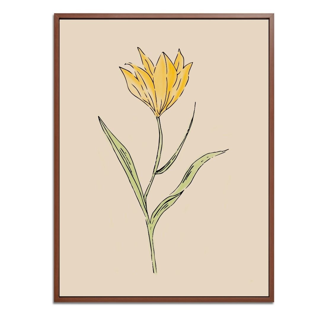 Yellow Flower Botanical Fine Art Print by H Potter