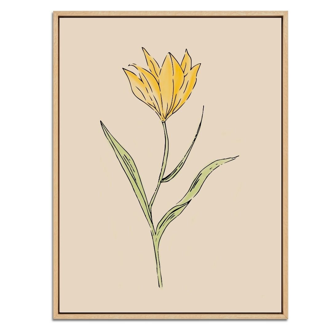 Yellow Flower Botanical Fine Art Print by H Potter