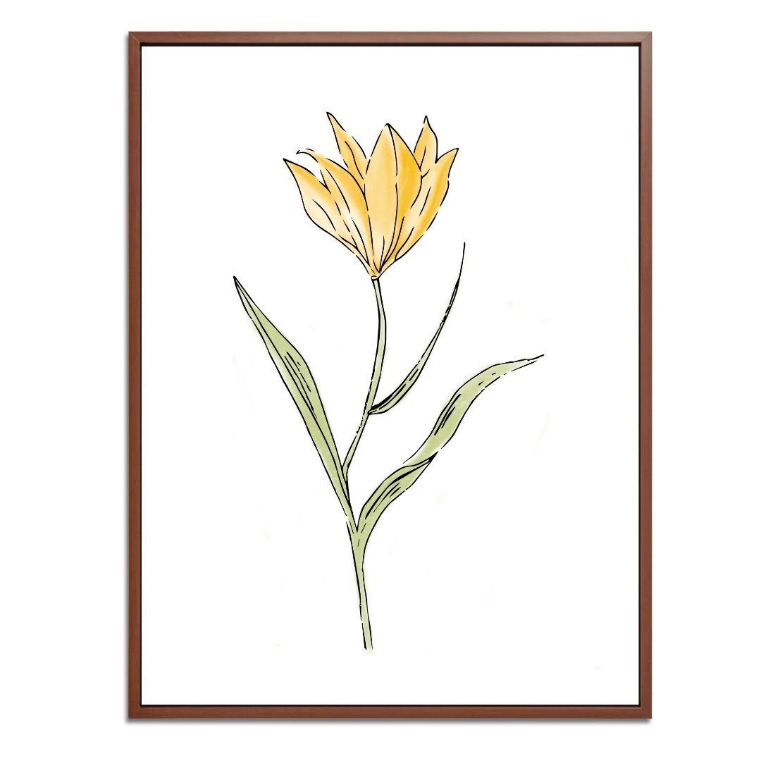 Yellow Flower Botanical Fine Art Print by H Potter