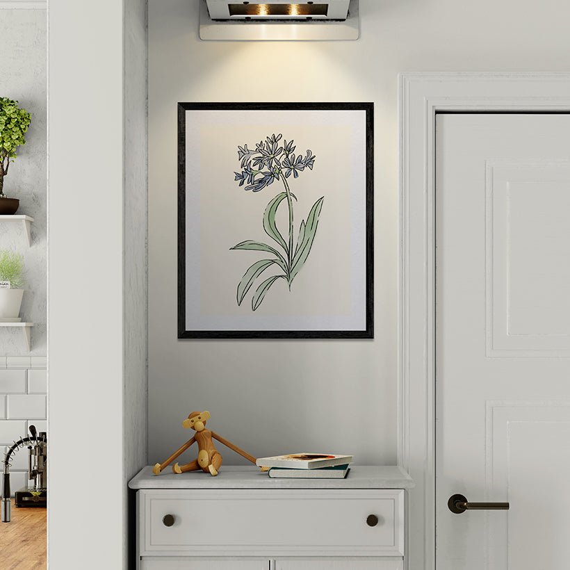 Whimsical Flowers Set Botanical Fine Art Print by H Potter