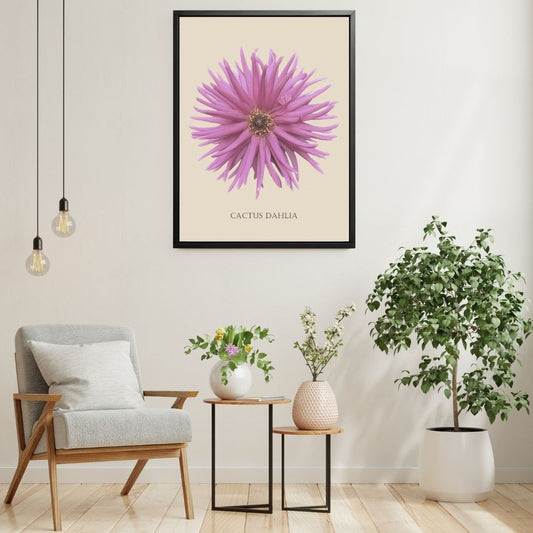 Pink Cactus Botanical Fine Art Print by H Potter