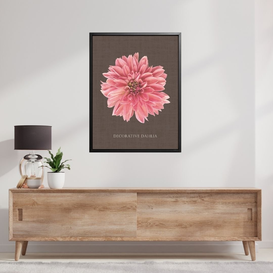Decorative Dahlia Botanical Fine Art Print by H Potter
