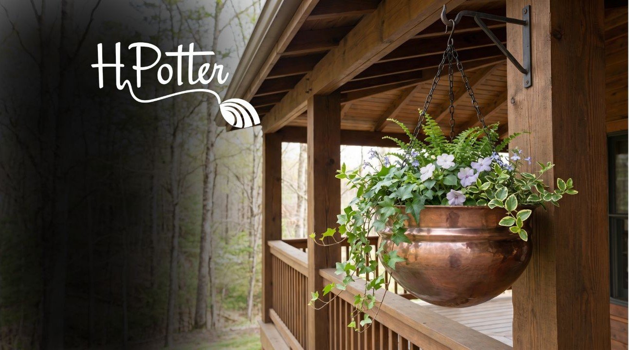 outdoor wall hanging plant pots H Potter Heritage Copper Hanging Planter