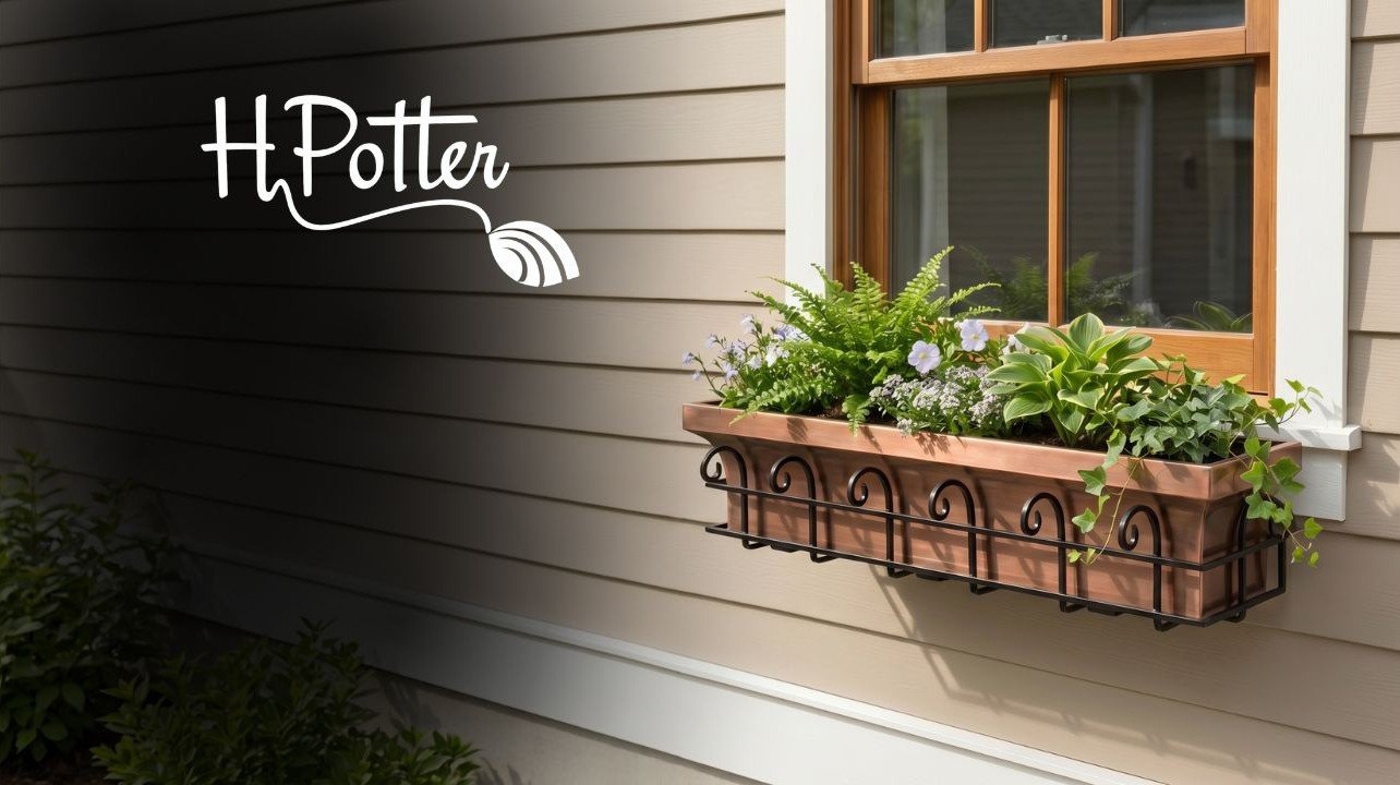 30-Inch Williamsburg Window Box | Antique Copper Stainless Steel
