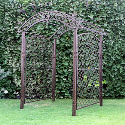 H Potter garden arbor trellis arch creating architectural entryway focal point in landscape