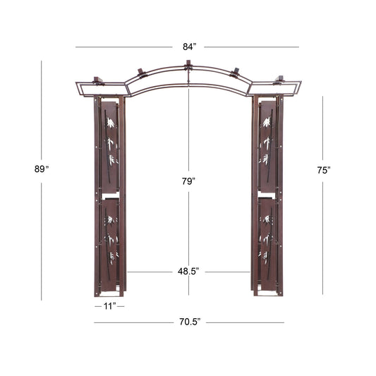 Large Heavy Duty Garden Arbor Trellis Arch Iron by H Potter