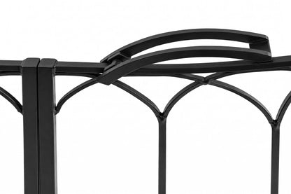 H Potter Gothic Arbor Arch with Gate - Freestanding Garden Gateway Arbor