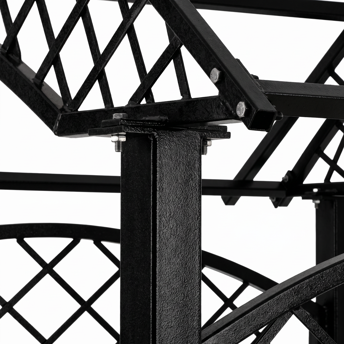 H Potter Savannah Garden Arbor – Black Iron Garden Trellis Arch