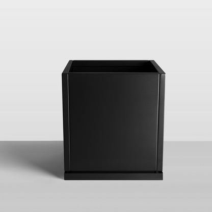 front view black planter by h potter