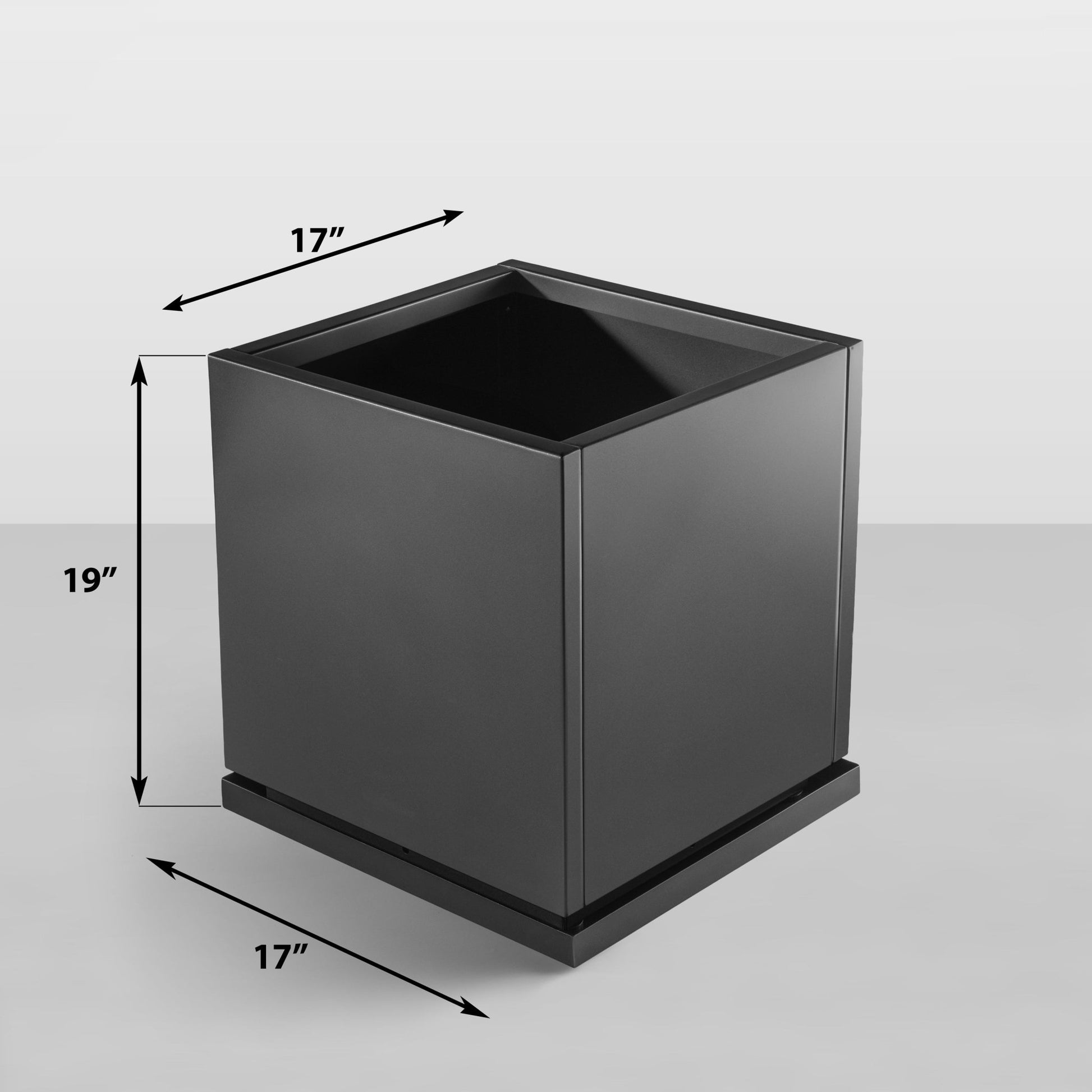h potter square gray planter dimensions