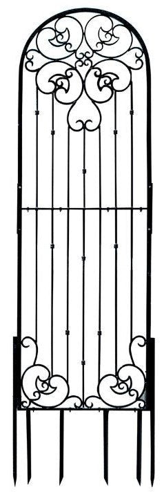 H Potter Tall black metal garden trellis hero image