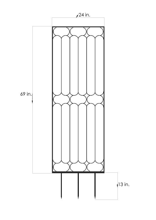 H Potter Carlisle Trellis with dimensions