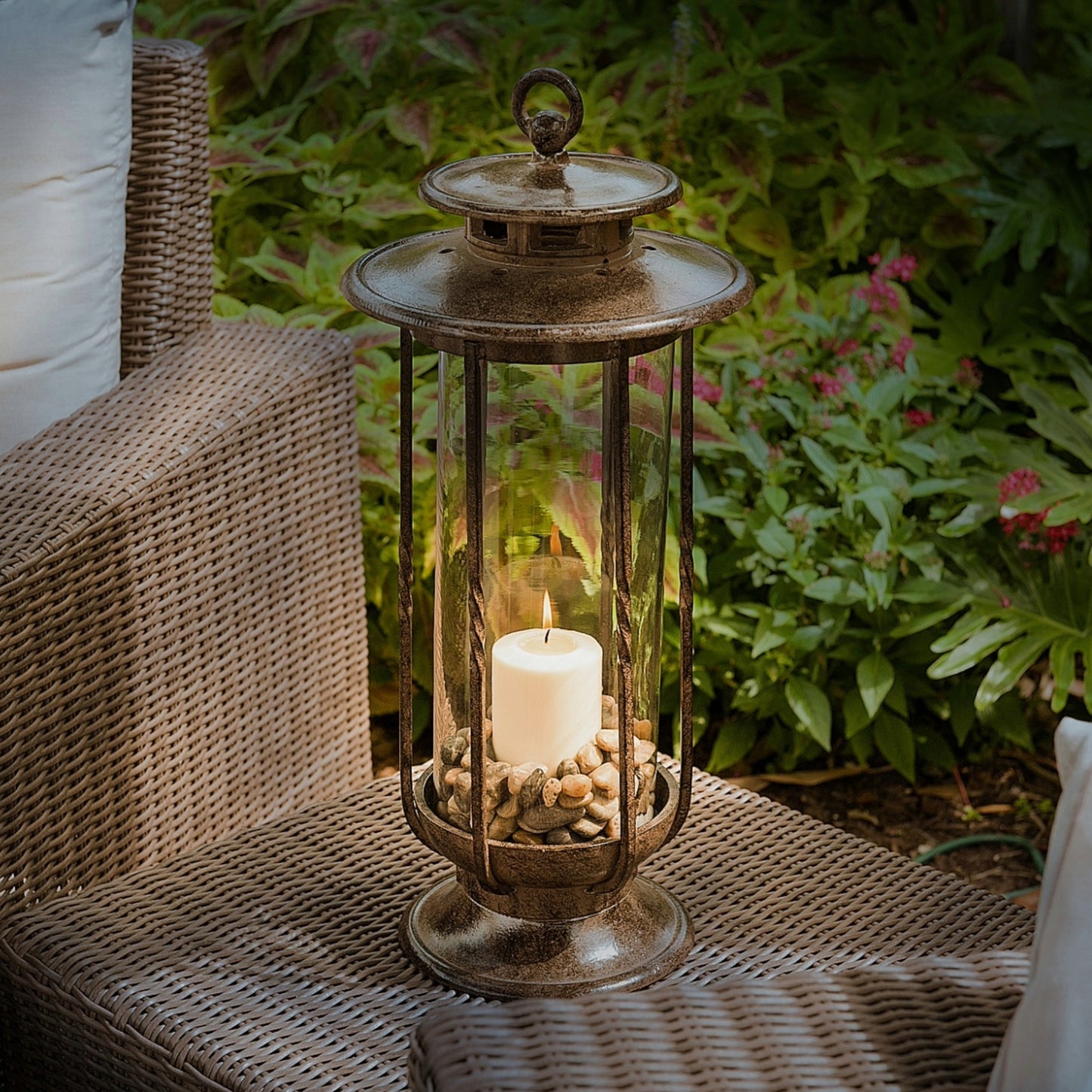 H Potter Large Decorative Hurricane Candle Lantern Indoor Outdoor, image size:1445x1445
