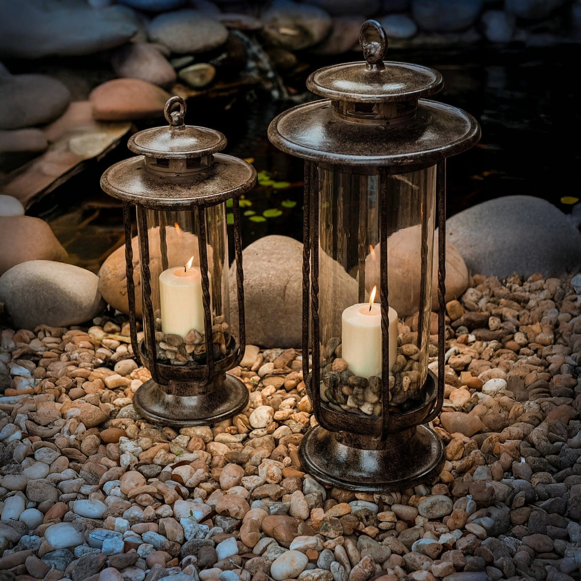 H Potter Large Decorative Hurricane Candle Lantern Indoor Outdoor, image size:1946x1946