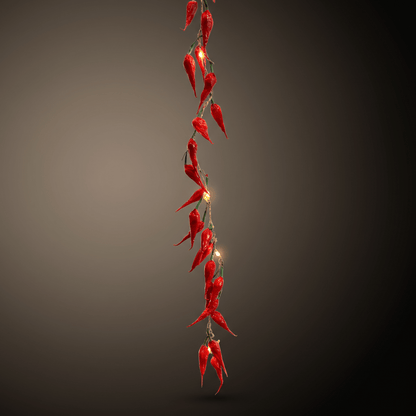 H Potter Chilli Pepper String Lights – Battery Operated with Timer