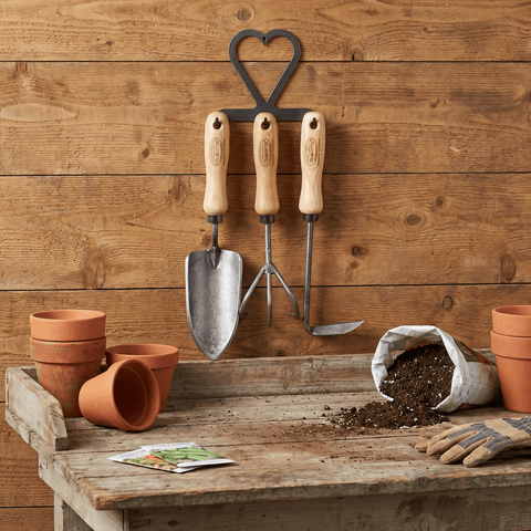 large garden tool set H Potter Tool Gift Set – DeWit 3 Piece with Hanger