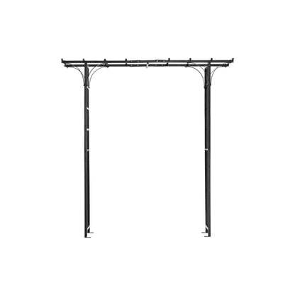 H potter black metal arch structure on a white background front view