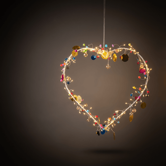 h potter enchanted jewel lighted heart wreath