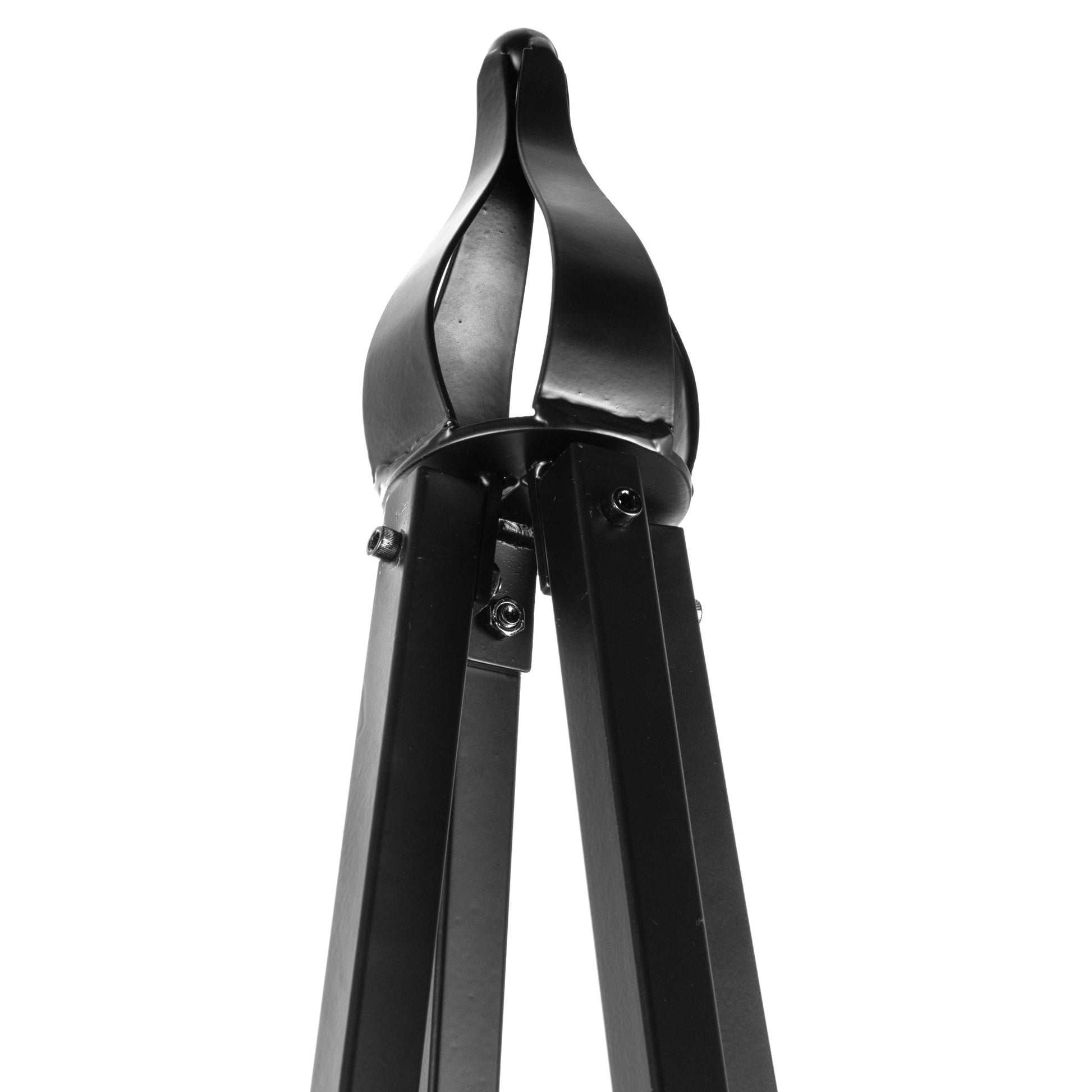 H Potter decorative finial detail on estate 10 foot black garden obelisk trellis