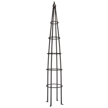 H Potter estate 10 foot tall black garden obelisk trellis full product view