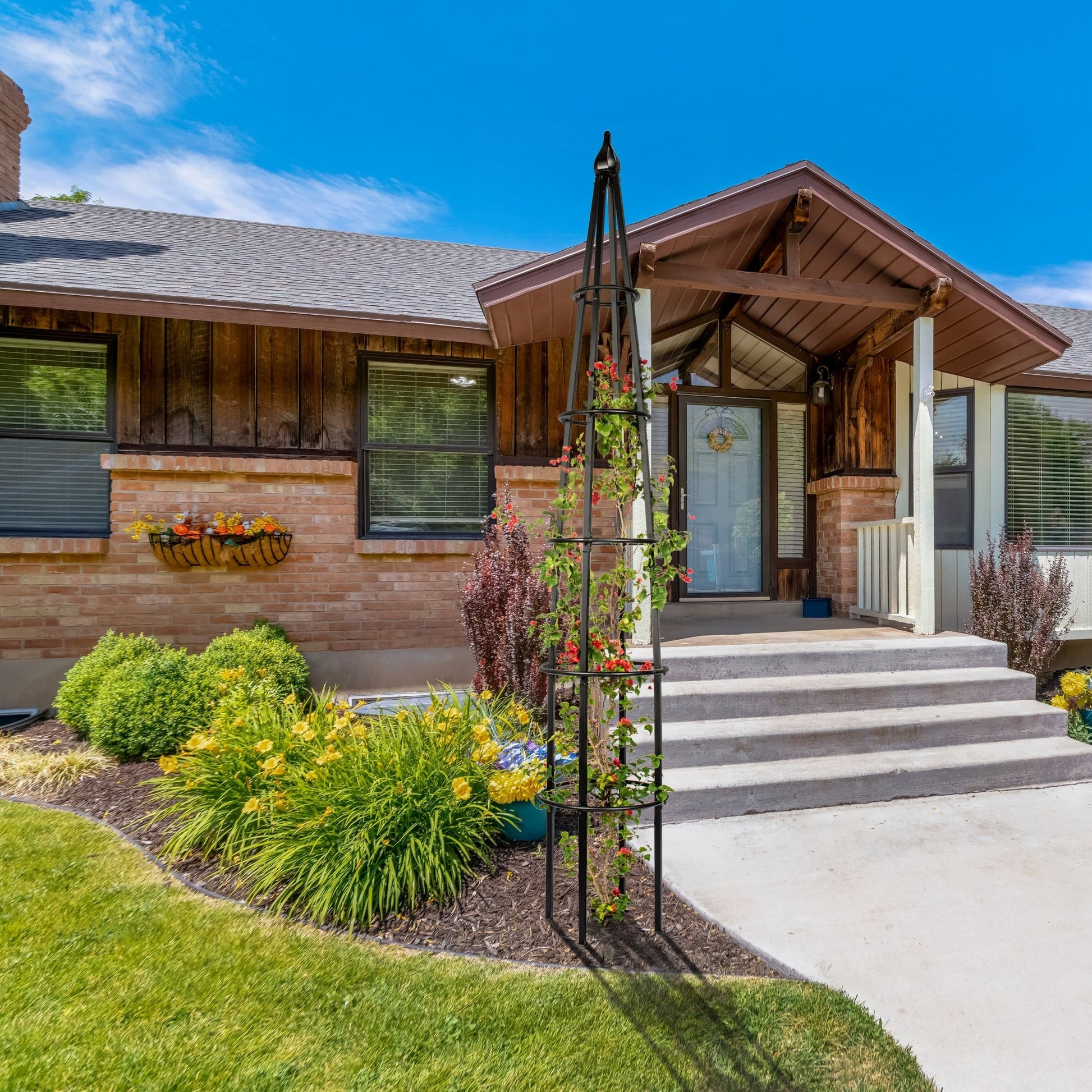 h-potter-estate-10-foot-black-garden-obelisk-trellis-landscape