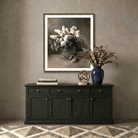 H Potter Floral In Low Light Canvas Wall Art