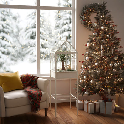 H Potter Square Freestanding Wardian Case Terrarium HP504W