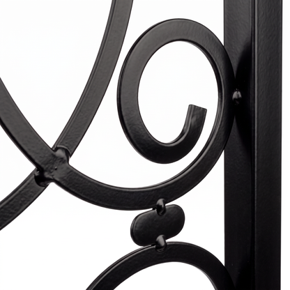 H Potter Trellis – Heritage Scroll 67" Iron Garden Trellis – Black