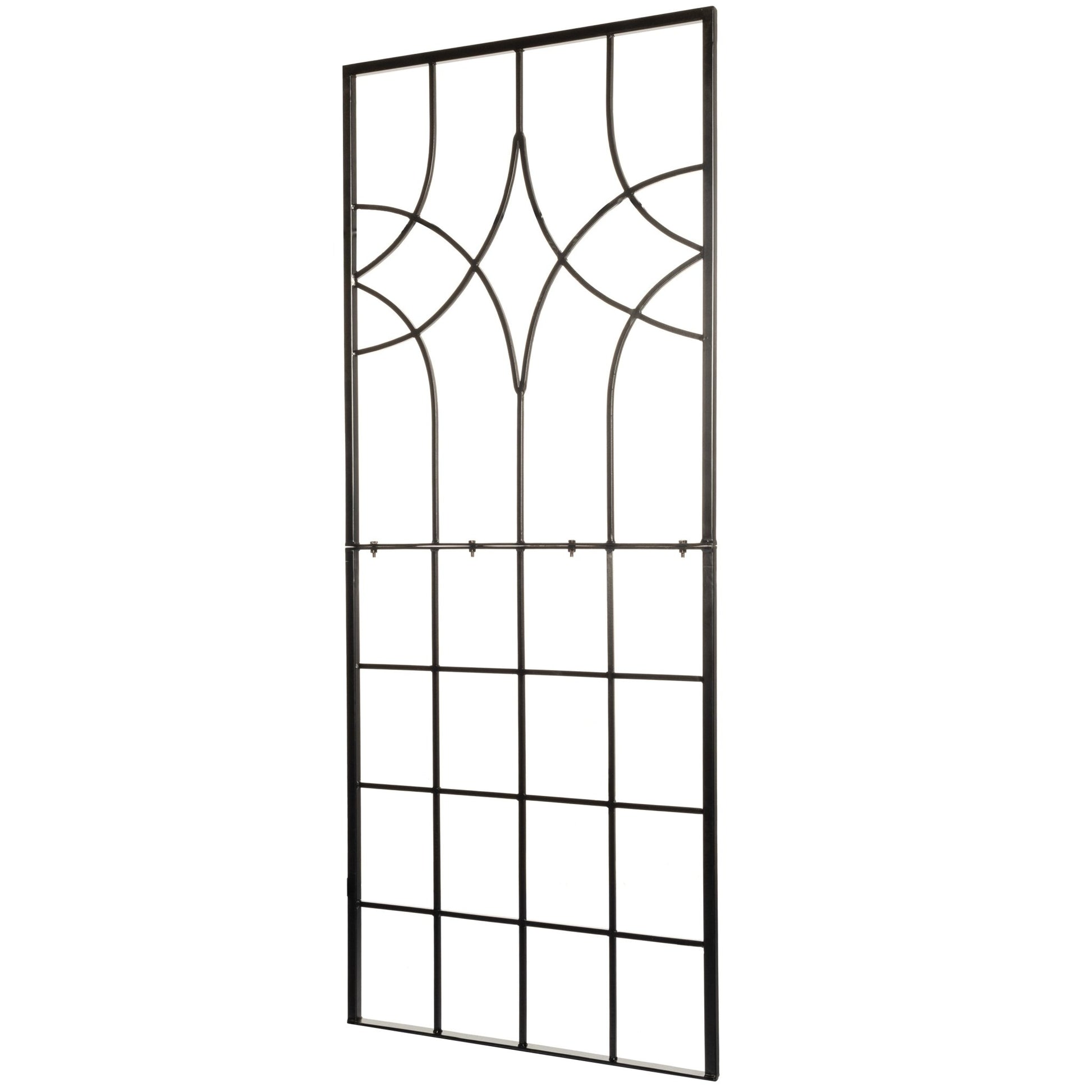 Angled view of H Potter large geometric trellis showing clean lines and sturdy frame