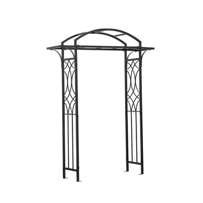 H Potter black metal garden arch on a white background