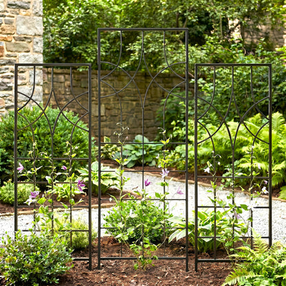 plants for trellis fence H Potter Geometric Garden Trellis Set of 3 – 1 Large 69" Tall & 2 Small 58"Tall