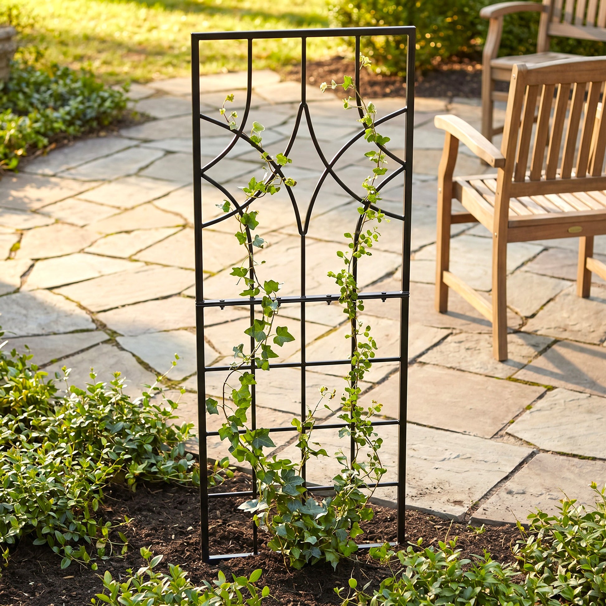 H Potter Geometric Iron Garden Trellis – Small 58
