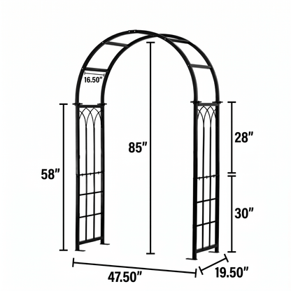 Dimensional image of H Potter arbor gothic style on white