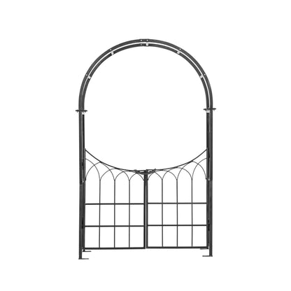 H Potter black metal garden arch on a white background
