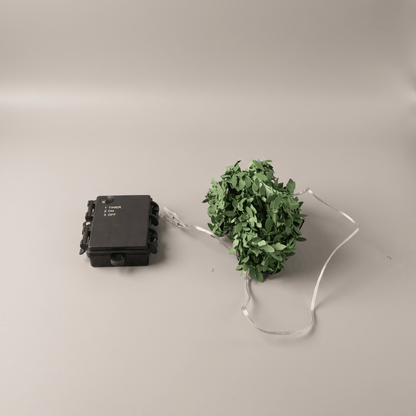 h potter greenery green leaf detail with battery pack and timer