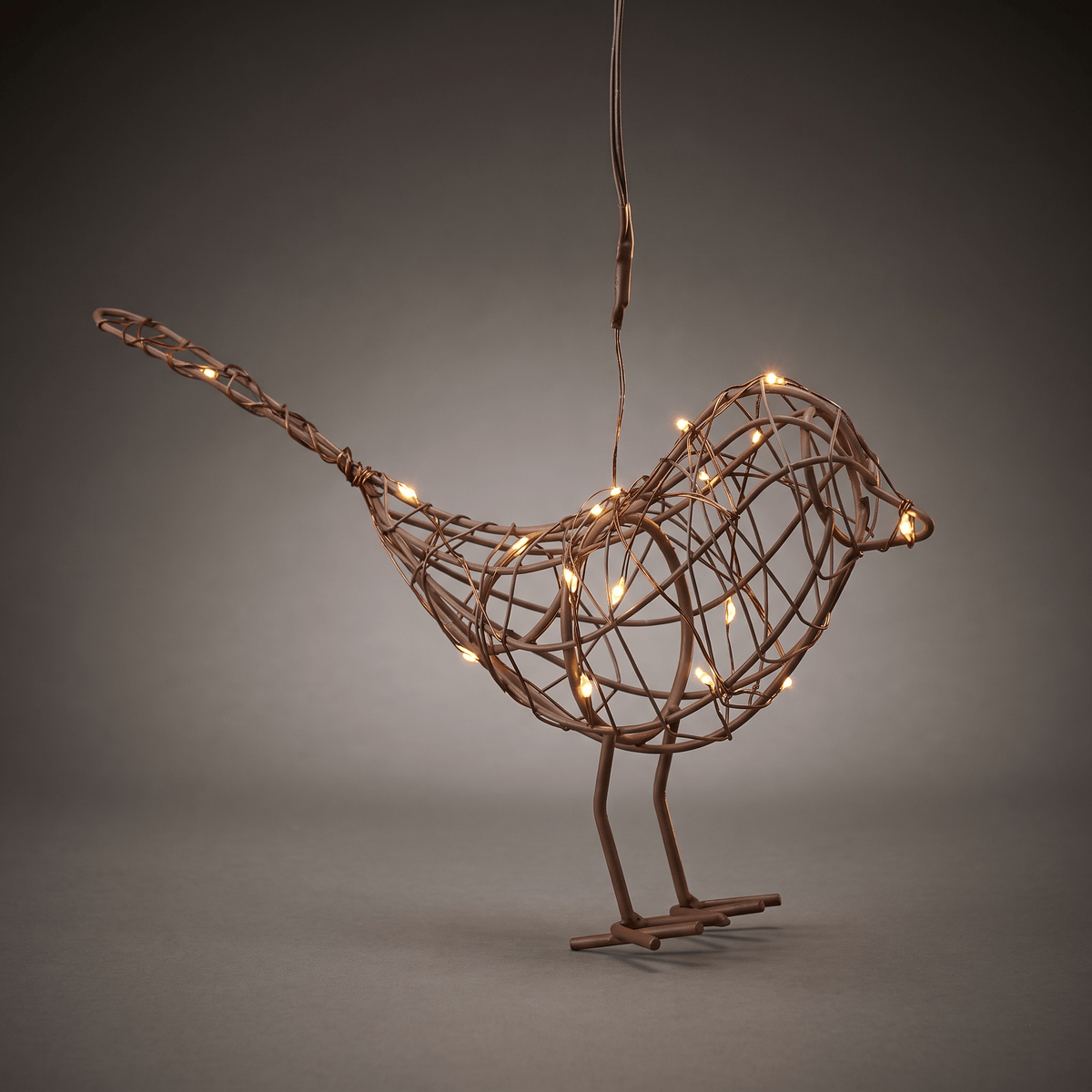 h potter metal led lit hanging sparrow