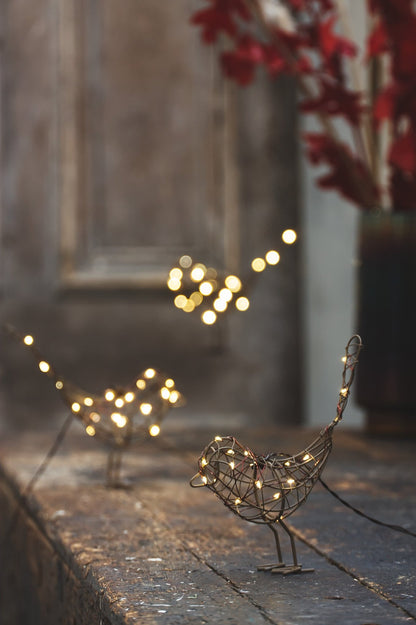 h potter hanging solstice sparrows on a tabletop metal with led lights