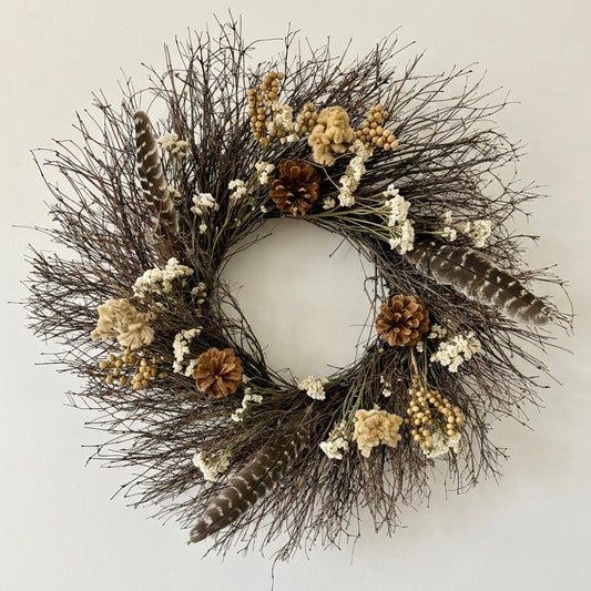 H POTTER HARVEST PLUME DRIED WREATH HERO IMAGE