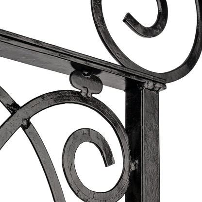 H Potter Trellis – Heritage Scroll 67" Iron Garden Trellis – Black