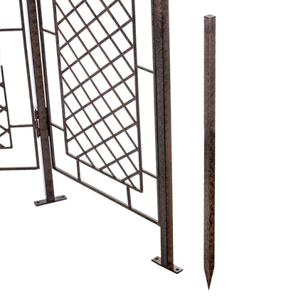 Heavy-duty ground stakes for H Potter two-panel trellis, secure freestanding installation